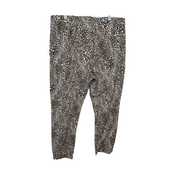 Chico's‎ Animal Print Pants Womens Size 12 Casual Corpcore Office Siren Stretchy - Picture 2 of 11